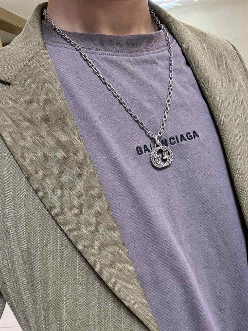 Gucci nterlocking necklace silver - Image 3