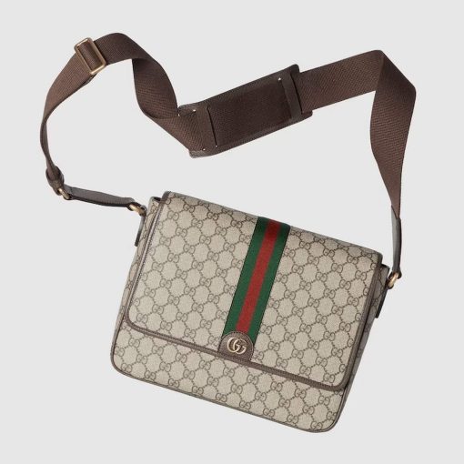 Gucci Ophidia Medium Messenger Bag Beige And Brown - Image 4