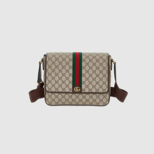 Gucci Ophidia Medium Messenger Bag Beige And Brown