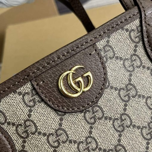 Gucci Ophidia Medium Tote Bag Beige And Brown - Image 8