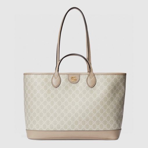 Gucci Ophidia Medium Tote Bag Beige And Oatmeal