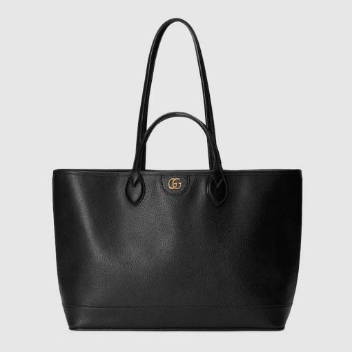 Gucci Ophidia Medium Tote Bag Black Leather