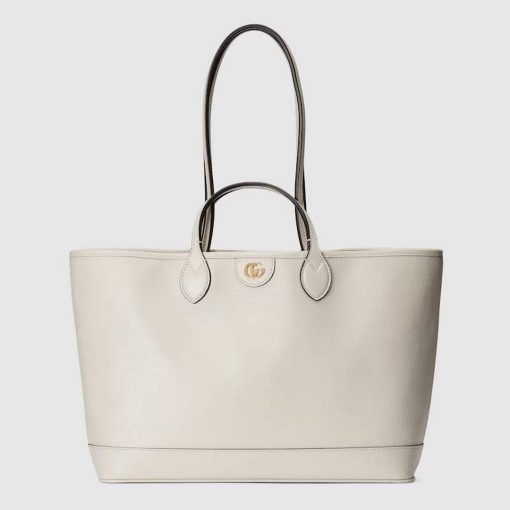 Gucci Ophidia Medium Tote Bag White Leather