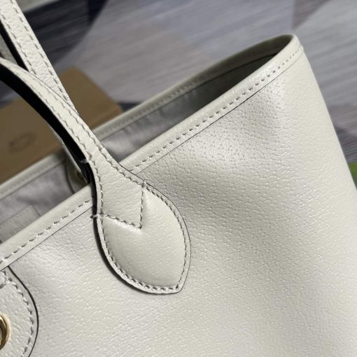 Gucci Ophidia Medium Tote Bag White Leather - Image 9