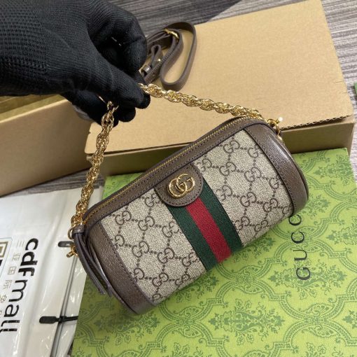 Gucci Ophidia Mini Shoulder Bag Brown - Image 5