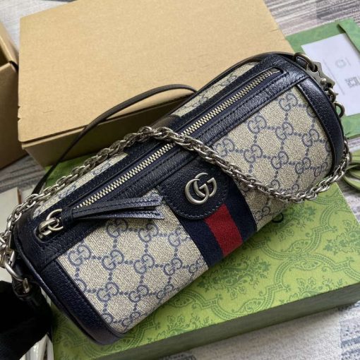 Gucci Ophidia Small Shoulder Bag Blue - Image 4