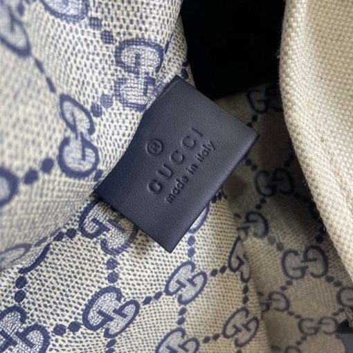 Gucci Shoulder Bag With Gucci Print Black Leather Trim - Image 9