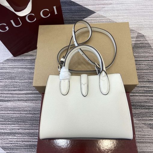 Gucci Small Tote Bag With Hook Closure Ivory - Image 2