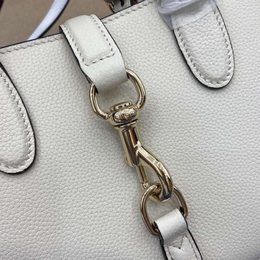 Gucci Small Tote Bag With Hook Closure Ivory - Image 11