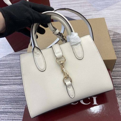 Gucci Small Tote Bag With Hook Closure Ivory - Image 6